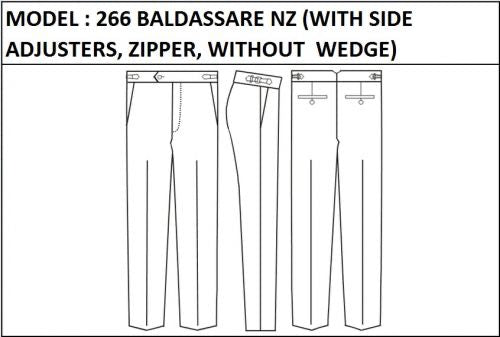 SLIM PANT -  MODEL_266_BALDASSARE_NZ_WITH_SIDE_ADJUSTERS_ZIPPER_WITHOUT_WEDGE