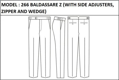 SLIM PANT -  MODEL_266_BALDASSARE_Z_WITH_SIDE_ADJUSTERS_ZIPPER_AND_WEDGE