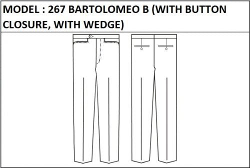 SLIM PANT -  MODEL_267_BARTOLOMEO_B_BUTTON_CLOSURE_AND_WEDGE