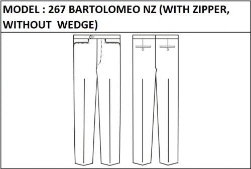 SLIM PANT -  MODEL_267_BARTOLOMEO_NZ_WITH_ZIPPER_WITHOUT_WEDGE