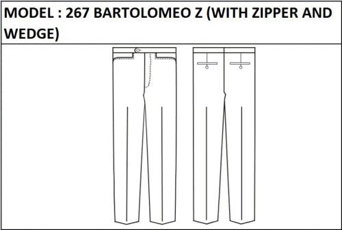 SLIM PANT -  MODEL_267_BARTOLOMEO_Z_WITH_ZIPPER_AND_WEDGE