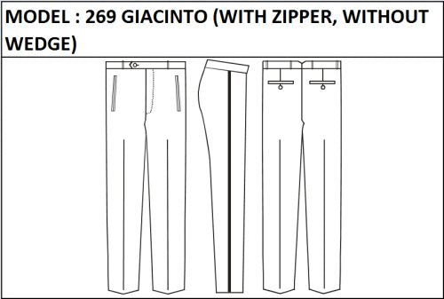 SLIM PANT -  MODEL_269_GIACINTO_WITH_ZIPPER_WITHOUT_WEDGE
