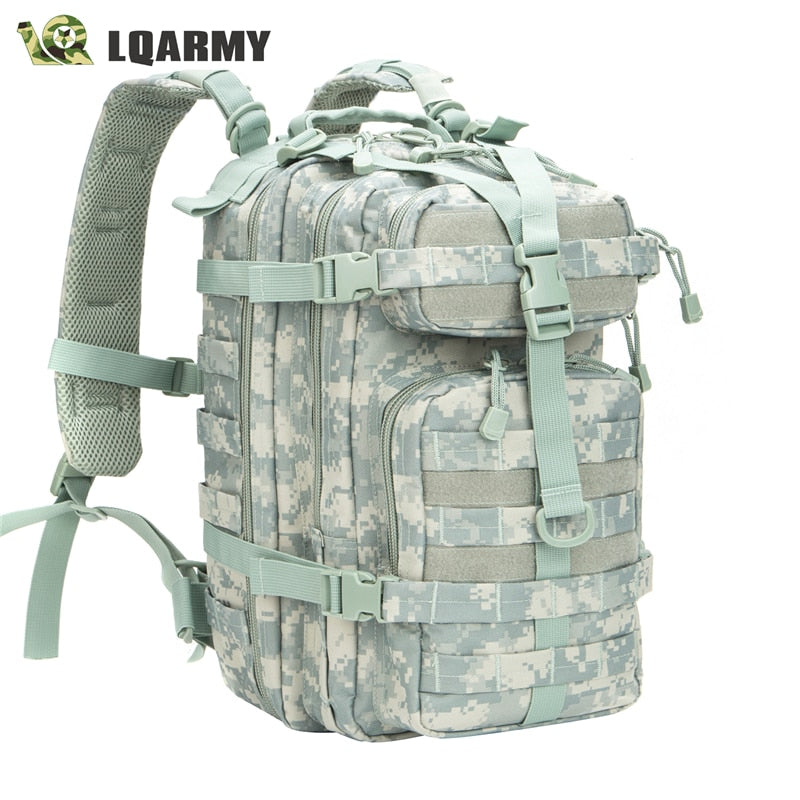 Men Army Military Tactical Backpack 1000D Polyester 30L 3P Softback Outdoor Waterproof Rucksack Hiking Camping Hunting Bags