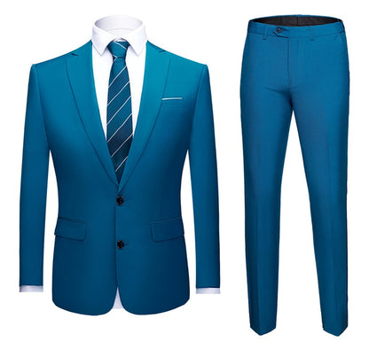 Men's 2 Button 2 pc (Jacket+Pant) Poly Viscose Business Dress Suit - Collection 1 (7 Colors)