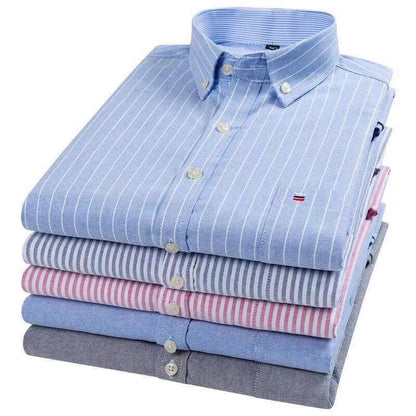 Men's 100% Pure Cotton Button Up Casual Slim Fit Long Sleeve Shirt  - Collection 1 (9 Styles)