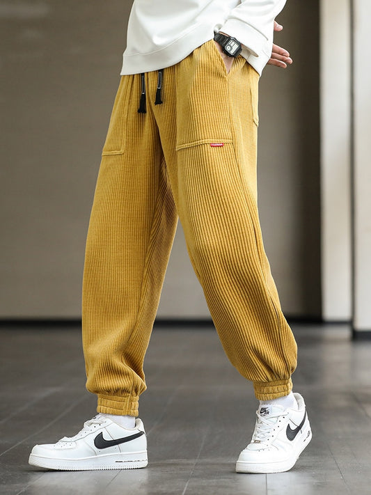 Men's Corduroy Baggy Joggers Fashion Streetwear Loose Casual Sweatpants (8 Colors)