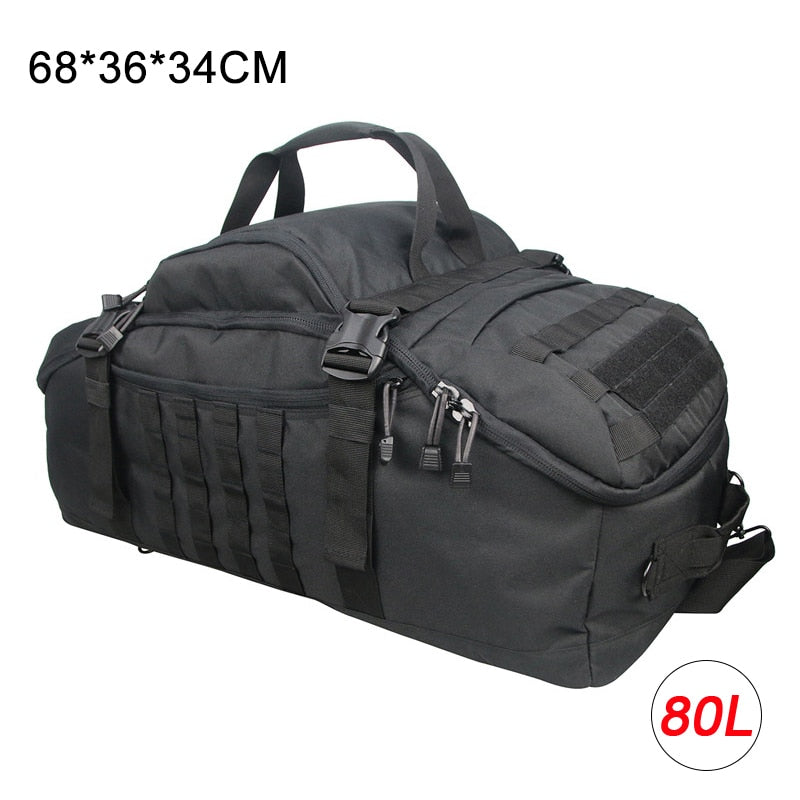 LQARMY 40L 60L 80L Men Sport Gym Bag Tactical Waterproof Backpack Molle Camping Backpacks Sports Travel Bags