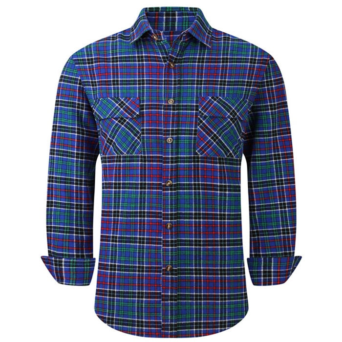 Men's Plaid Flannel  Casual Long-Sleeved Shirts (USA Size) - Collection 1 (12 Styles)