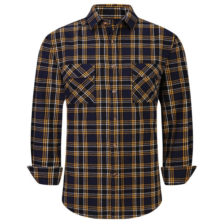 Men's Plaid Flannel  Casual Long-Sleeved Shirts (USA Size) - Collection 2 (12 Styles)