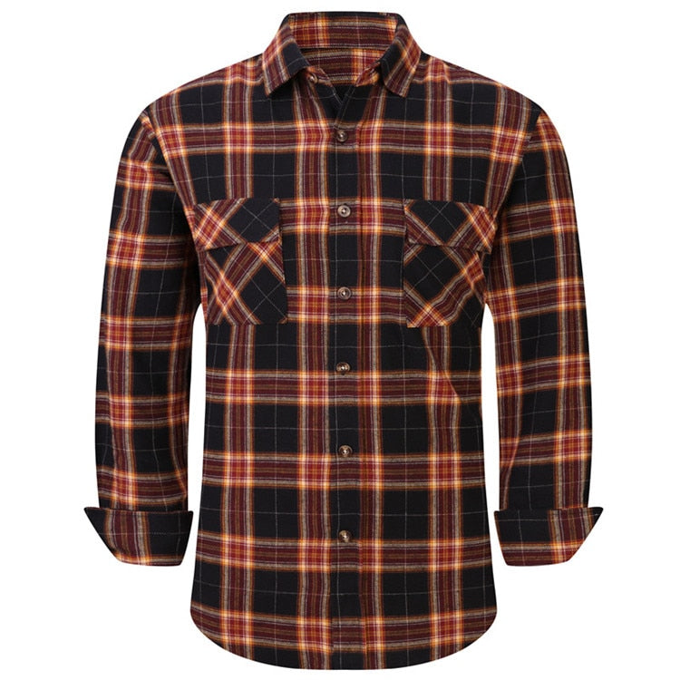 Men's Plaid Flannel  Casual Long-Sleeved Shirts (USA Size) - Collection 2 (12 Styles)