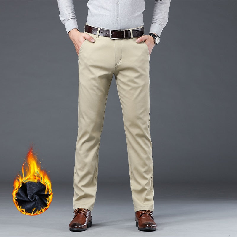 Men's Winter Warm Business Cotton Smart Casual Pants (6 Colors)