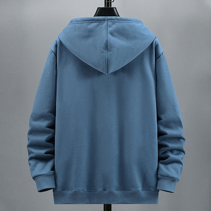 Men's Plus Size (2XL-12XL) Solid Color Winter Fleece Hoodies (5 Colors)