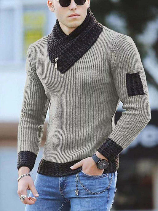 Korean Fashion Men Casual Vintage Style Wool Turtleneck Sweater (16 Styles)