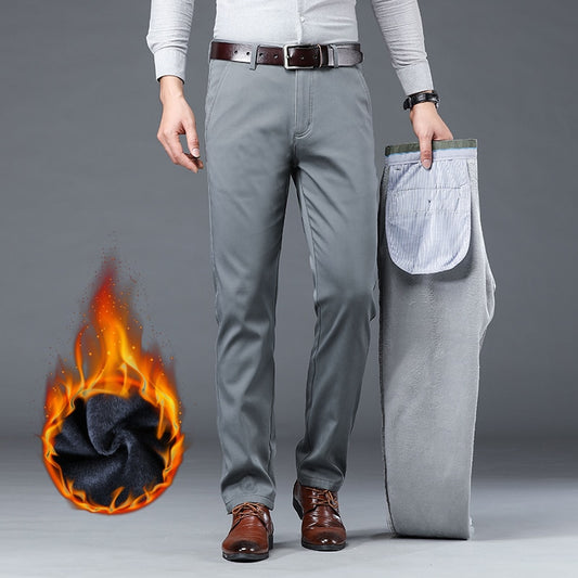 Men's Winter Warm Business Cotton Smart Casual Pants (6 Colors)