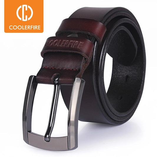 Men's high quality cowskin genuine leather luxury designer fashion Belt (2 Colors)