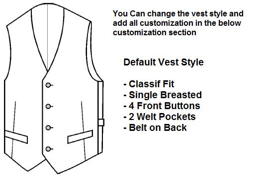 Portage Blue Check Made To Measure Vest - VBC0530_MTM_SV