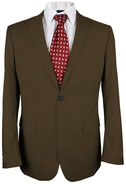 100% Cashmere Deep Bronze Brown Plain Made To Measure Jacket  - CER0063_MTM_SJ