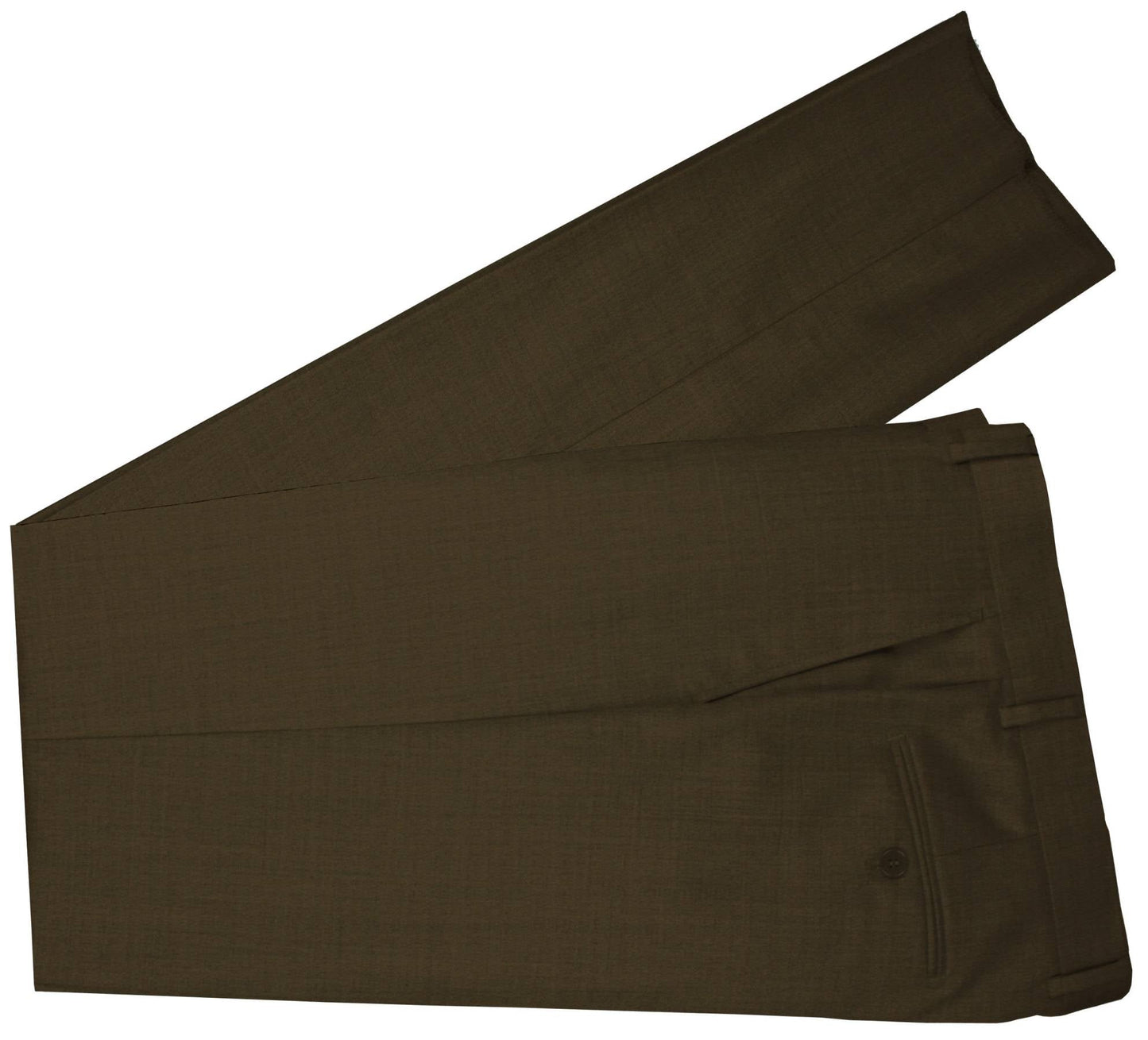 100% Cashmere Deep Bronze Brown Plain Made To Measure Pant  - CER0063_MTM_SP